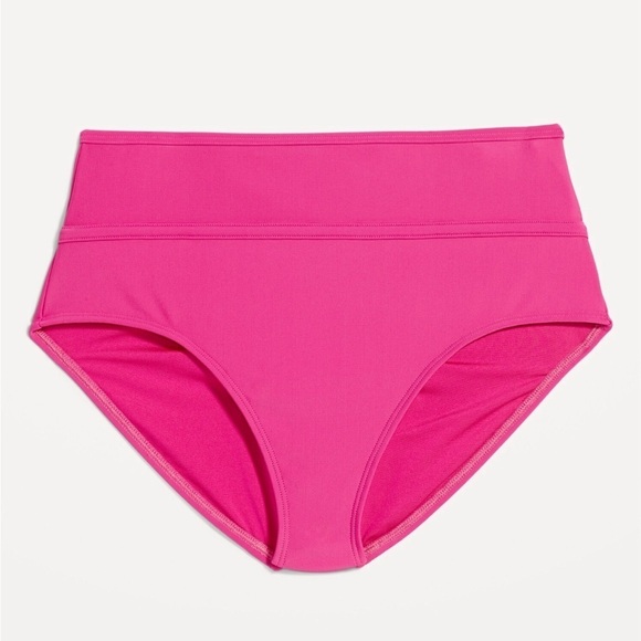 NWT! Flamingo Pink High Waisted Bikini Swim Bottom - Size Small 💎 - Picture 4 of 8
